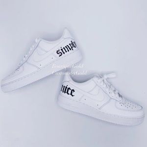 “SIMPLY NICE” custom Nike Air Force 1